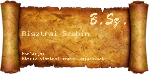 Bisztrai Szabin névjegykártya